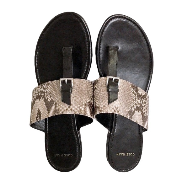 COLE HAAN Snake Print Sandals